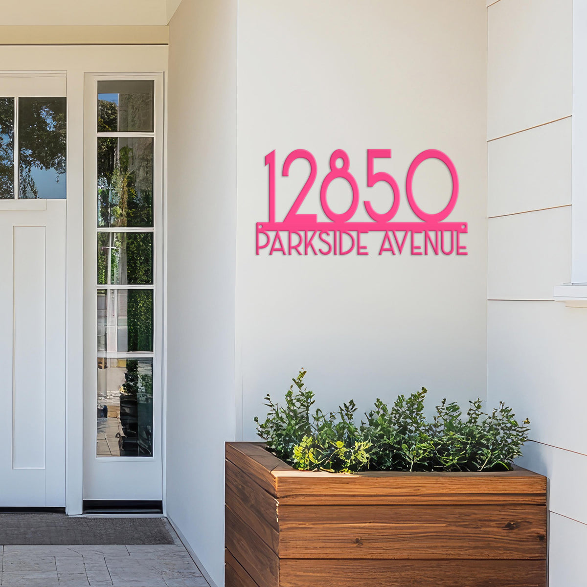 Metal Address Sign - Art Deco House Numbers -Front Porch Decor - Realtor Closing Gift - Unique Mailbox House Numbers - Outdoor Decor