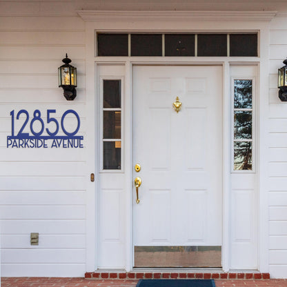 Metal Address Sign - Art Deco House Numbers -Front Porch Decor - Realtor Closing Gift - Unique Mailbox House Numbers - Outdoor Decor