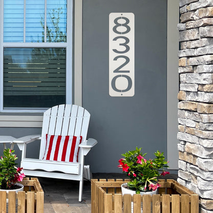 Address Numbers, Metal Vertical House Sign, Custom Mailbox Number, Modern Home Signage, Front Porch Street Decor, Weather Resistant Durable