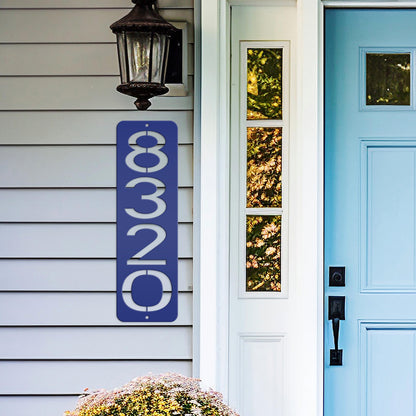 Address Numbers, Metal Vertical House Sign, Custom Mailbox Number, Modern Home Signage, Front Porch Street Decor, Weather Resistant Durable