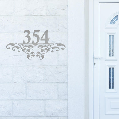 Metal Address Sign, Scrolled House Numbers, Decorative Outdoor Mailbox Numbers, HOA Plaque for Home, Porch and Patio Art, Customizable