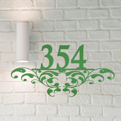 Metal Address Sign, Scrolled House Numbers, Decorative Outdoor Mailbox Numbers, HOA Plaque for Home, Porch and Patio Art, Customizable