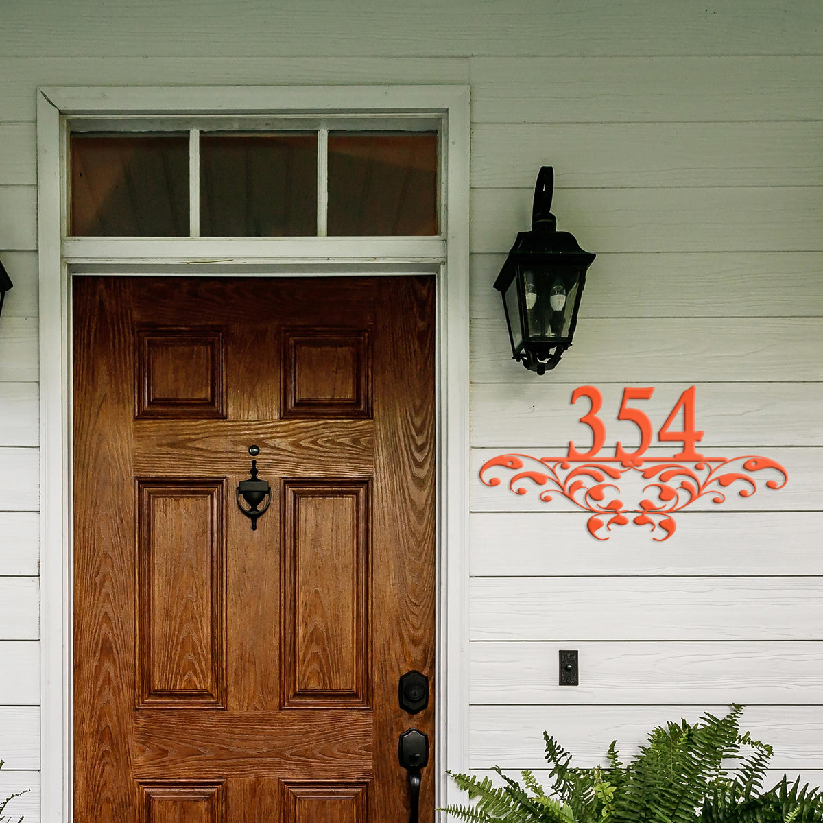 Metal Address Sign, Scrolled House Numbers, Decorative Outdoor Mailbox Numbers, HOA Plaque for Home, Porch and Patio Art, Customizable