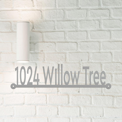 House Numbers Metal Sign, Street Name Address Mailbox Sign, Outdoor Wall Plaque for Home