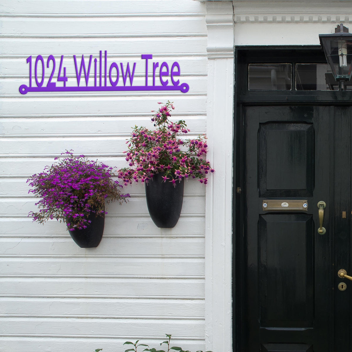 House Numbers Metal Sign, Street Name Address Mailbox Sign, Outdoor Wall Plaque for Home