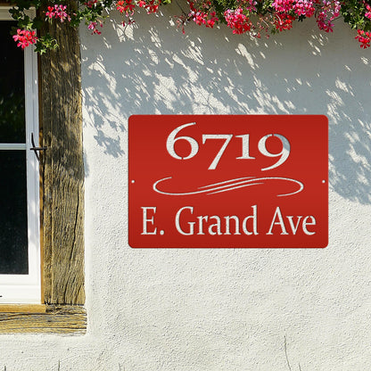 Personalized Home Address Metal Sign