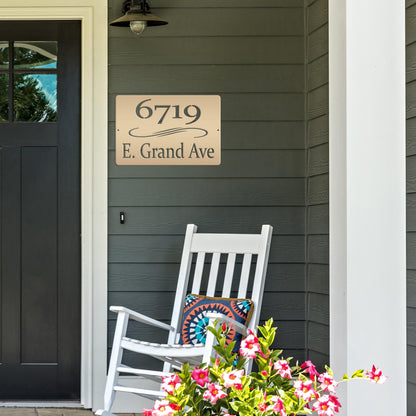 Personalized Home Address Metal Sign