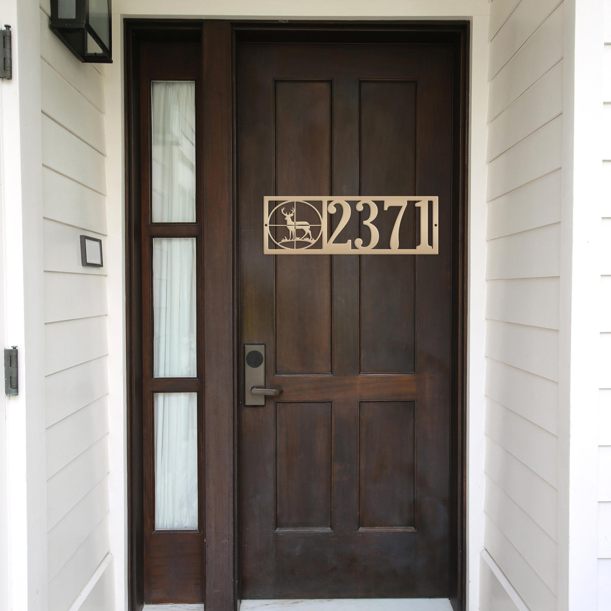 Deer Address Metal Sign, Mailbox House Number, Custom Home Numbers, Hunters Gift, Unique Door Plaque, Front Porch  Patio Sign Powder Coat