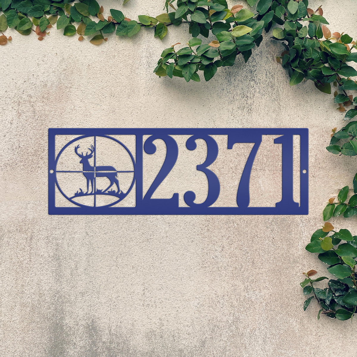 Deer Address Metal Sign, Mailbox House Number, Custom Home Numbers, Hunters Gift, Unique Door Plaque, Front Porch  Patio Sign Powder Coat
