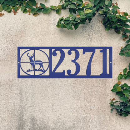 Deer Address Metal Sign, Mailbox House Number, Custom Home Numbers, Hunters Gift, Unique Door Plaque, Front Porch  Patio Sign Powder Coat