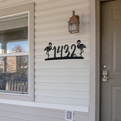 Flamingo Address House Numbers -Tropical Address Sign