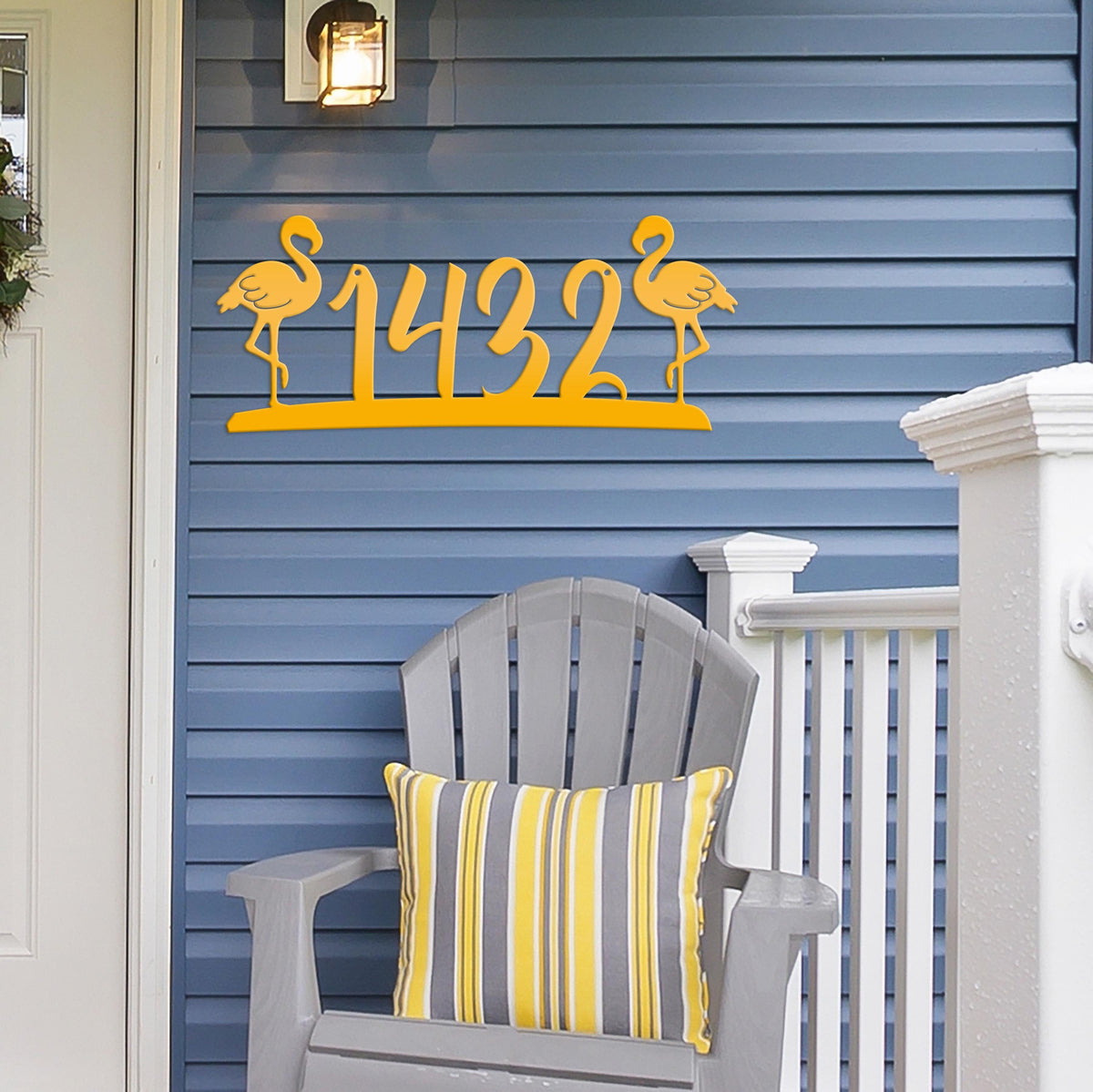 Flamingo Address House Numbers -Tropical Address Sign