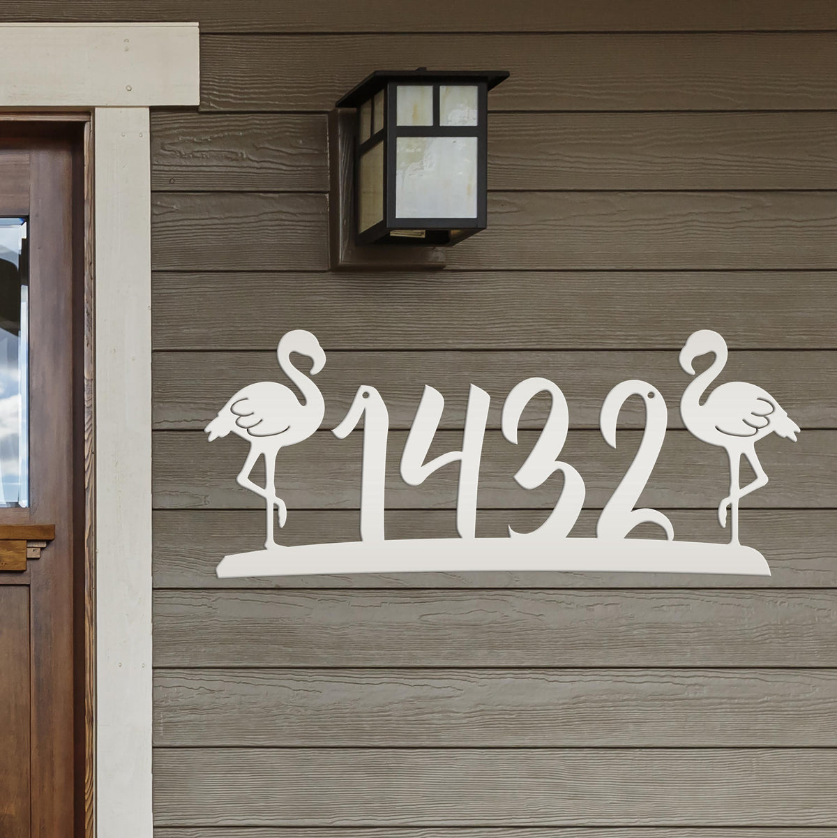 Flamingo Address House Numbers -Tropical Address Sign