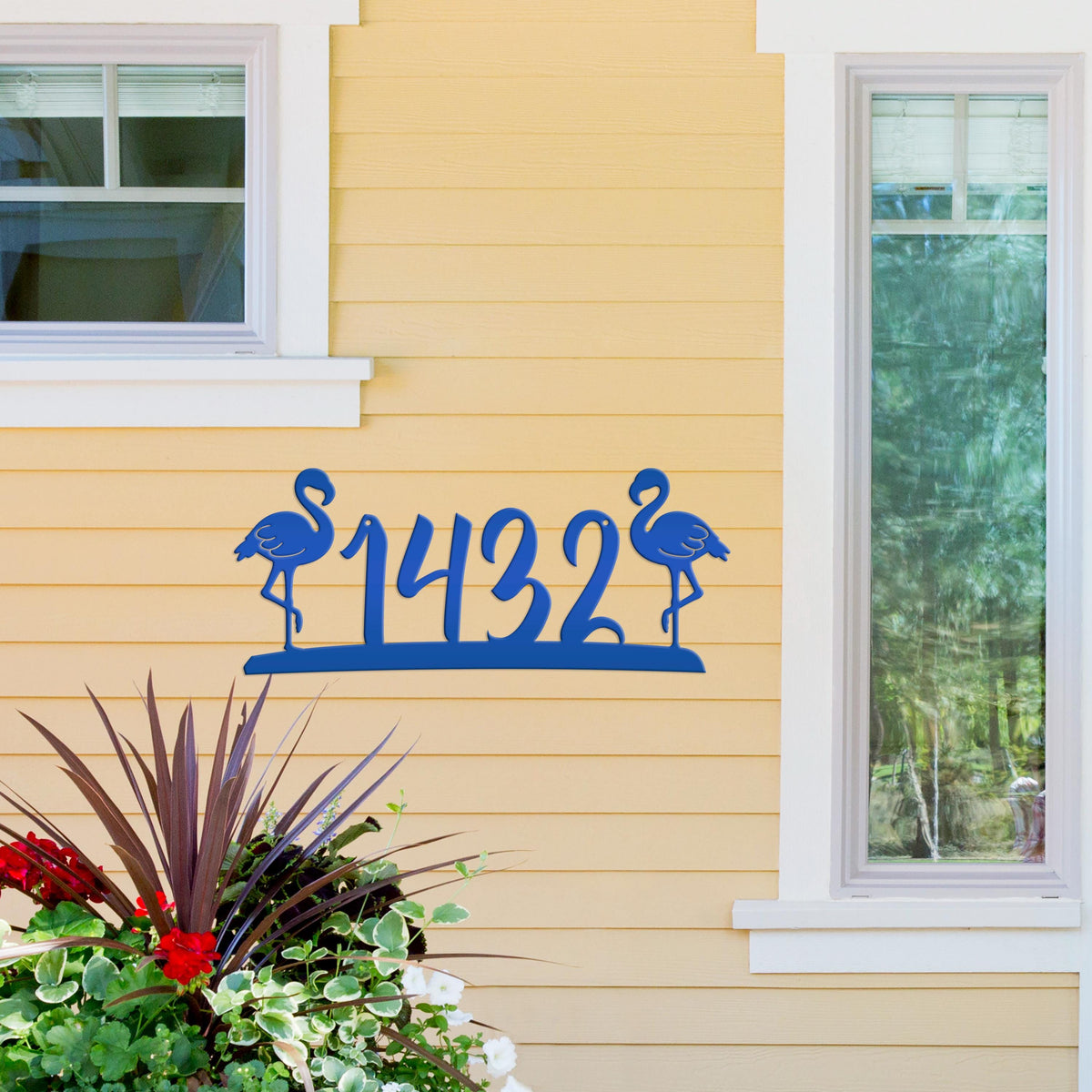 Flamingo Address House Numbers -Tropical Address Sign