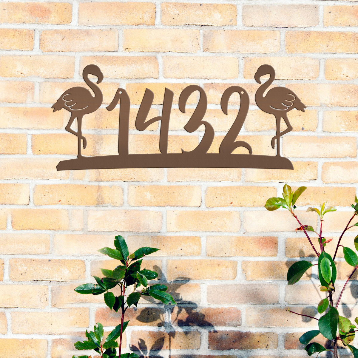 Flamingo Address House Numbers -Tropical Address Sign