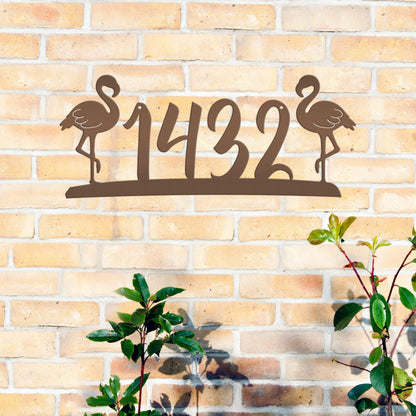 Flamingo Address House Numbers -Tropical Address Sign