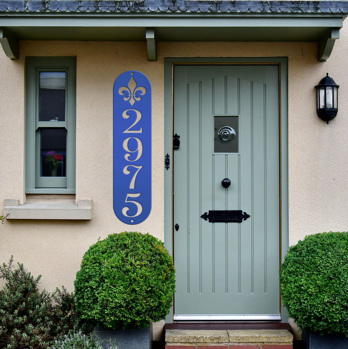 Elegant Fleur-De-Lis Custom Metal Address Plaque - French Design Home Decor - Mardi Gras Theme House Numbers - Charming Housewarming Gifts