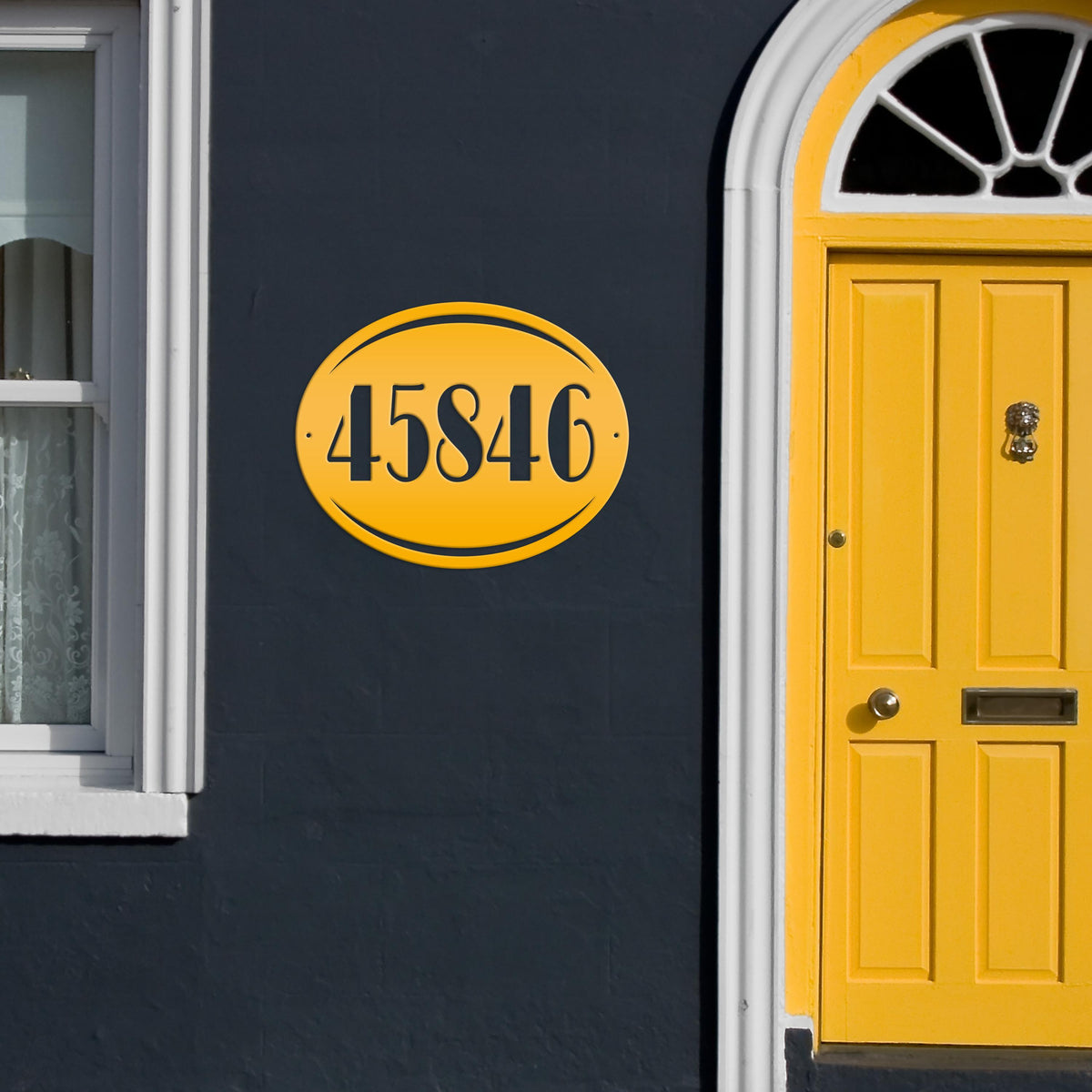 Personalized House Number Metal Sign