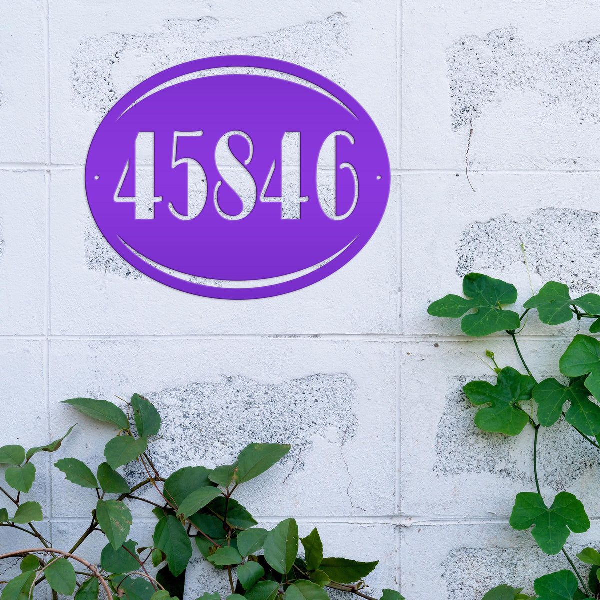 Personalized House Number Metal Sign