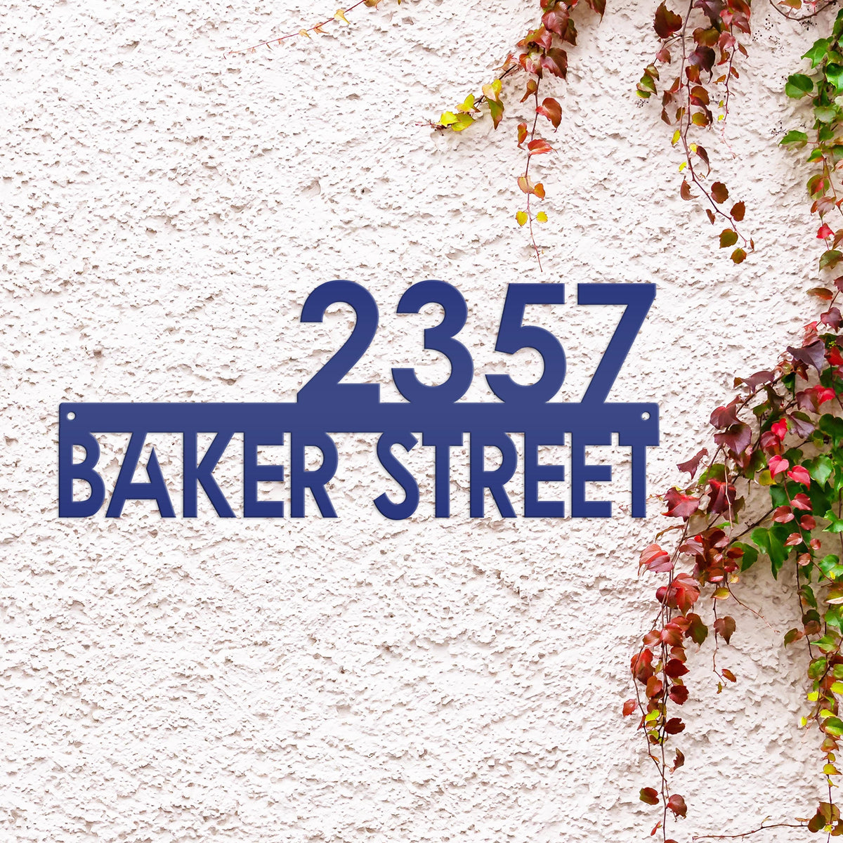 Metal Address Sign, Custom House Numbers, Front Porch Street Name Plaque, Modern Exterior Mailbox Marker, Home Decor, Art Deco Style Outdoor