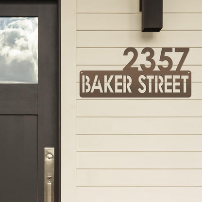 Personalized Address Metal Sign