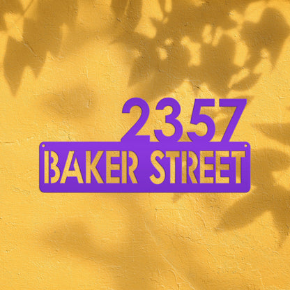 Personalized Address Metal Sign