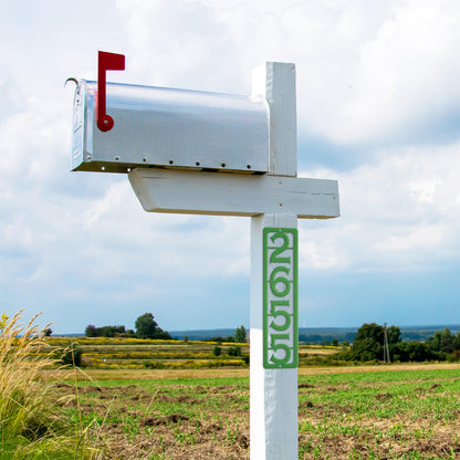 House Numbers, 2 Mailbox Post Address Number Plaques
