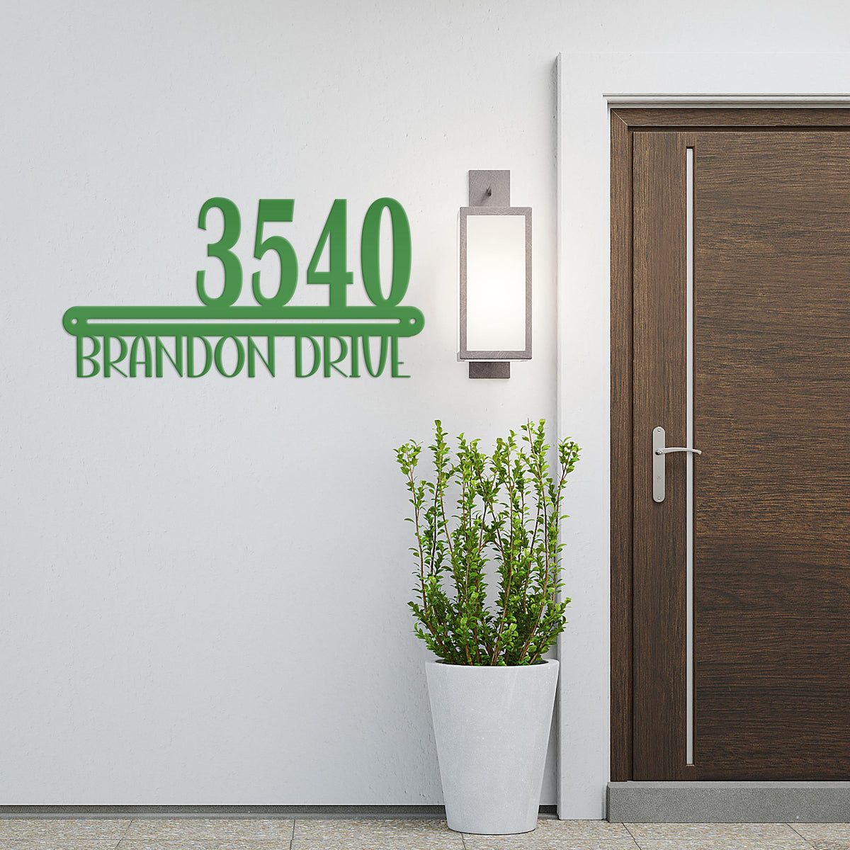 Modern Metal House Number Plaque - Personalize Your Space - Bespoke Metal Address Signs - Aesthetic Front Porch Decor - Housewarming Sign