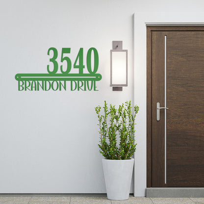 Modern Metal House Number Plaque - Personalize Your Space - Bespoke Metal Address Signs - Aesthetic Front Porch Decor - Housewarming Sign