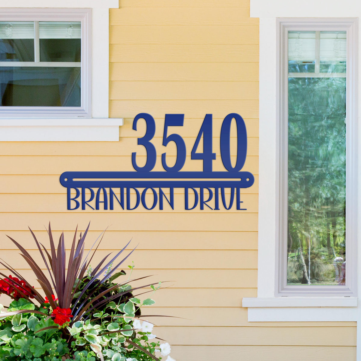 Modern Metal House Number Plaque - Personalize Your Space - Bespoke Metal Address Signs - Aesthetic Front Porch Decor - Housewarming Sign