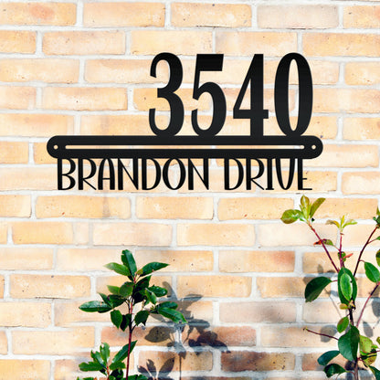 Modern Metal House Number Plaque - Personalize Your Space - Bespoke Metal Address Signs - Aesthetic Front Porch Decor - Housewarming Sign