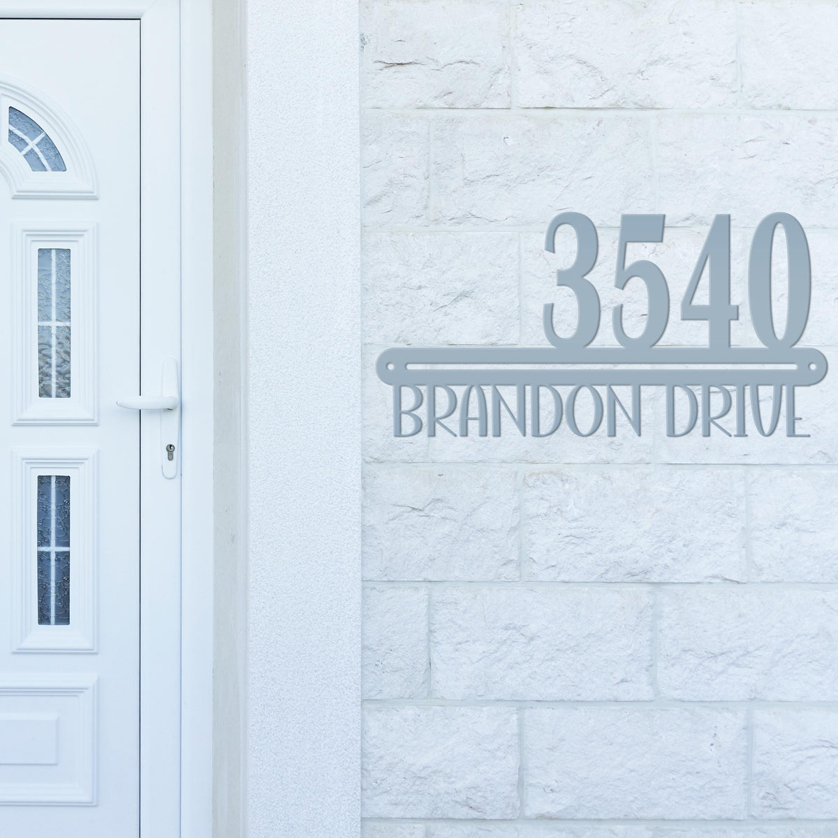 Modern Metal House Number Plaque - Personalize Your Space - Bespoke Metal Address Signs - Aesthetic Front Porch Decor - Housewarming Sign