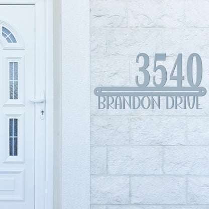 Modern Metal House Number Plaque - Personalize Your Space - Bespoke Metal Address Signs - Aesthetic Front Porch Decor - Housewarming Sign