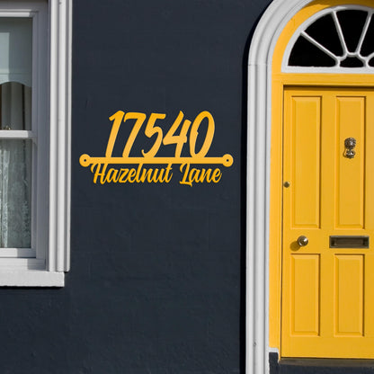 Custom Metal Address Sign - Bespoke House Numbers - Outdoor Address Plaque - Unique Front Porch Decor - Cute Personalized Housewarming Gift