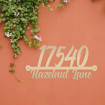 Custom Metal Address Sign - Bespoke House Numbers - Outdoor Address Plaque - Unique Front Porch Decor - Cute Personalized Housewarming Gift