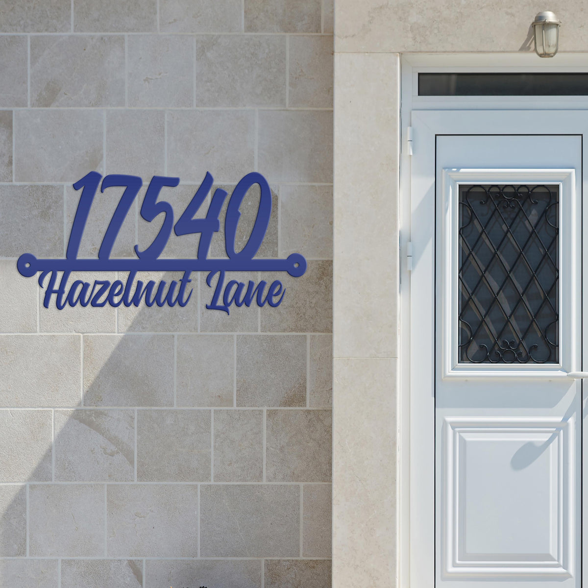 Custom Metal Address Sign - Bespoke House Numbers - Outdoor Address Plaque - Unique Front Porch Decor - Cute Personalized Housewarming Gift