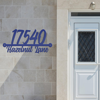 Custom Metal Address Sign - Bespoke House Numbers - Outdoor Address Plaque - Unique Front Porch Decor - Cute Personalized Housewarming Gift