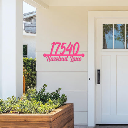 Custom Metal Address Sign - Bespoke House Numbers - Outdoor Address Plaque - Unique Front Porch Decor - Cute Personalized Housewarming Gift