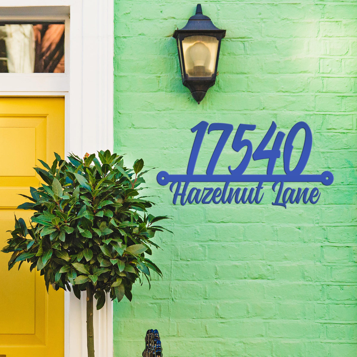 Custom Metal Address Sign - Bespoke House Numbers - Outdoor Address Plaque - Unique Front Porch Decor - Cute Personalized Housewarming Gift
