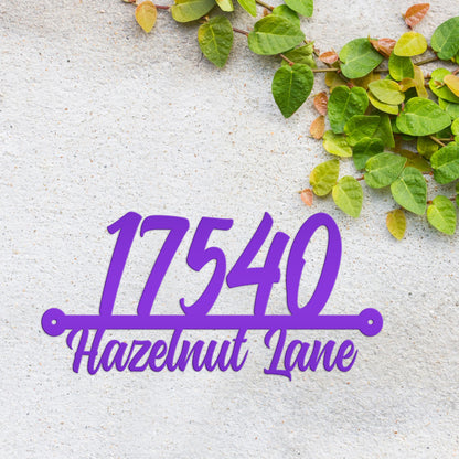 Custom Metal Address Sign - Bespoke House Numbers - Outdoor Address Plaque - Unique Front Porch Decor - Cute Personalized Housewarming Gift