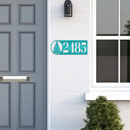 Metal Address Sign - Custom House Numbers - Personalized Rustic Country Decor - Horizontal Outdoor House Numbers - Realtor Housewarming Gift