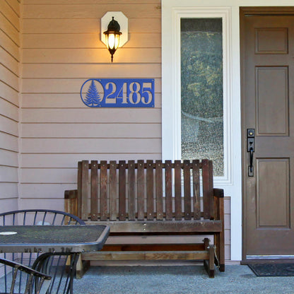 Metal Address Sign - Custom House Numbers - Personalized Rustic Country Decor - Horizontal Outdoor House Numbers - Realtor Housewarming Gift