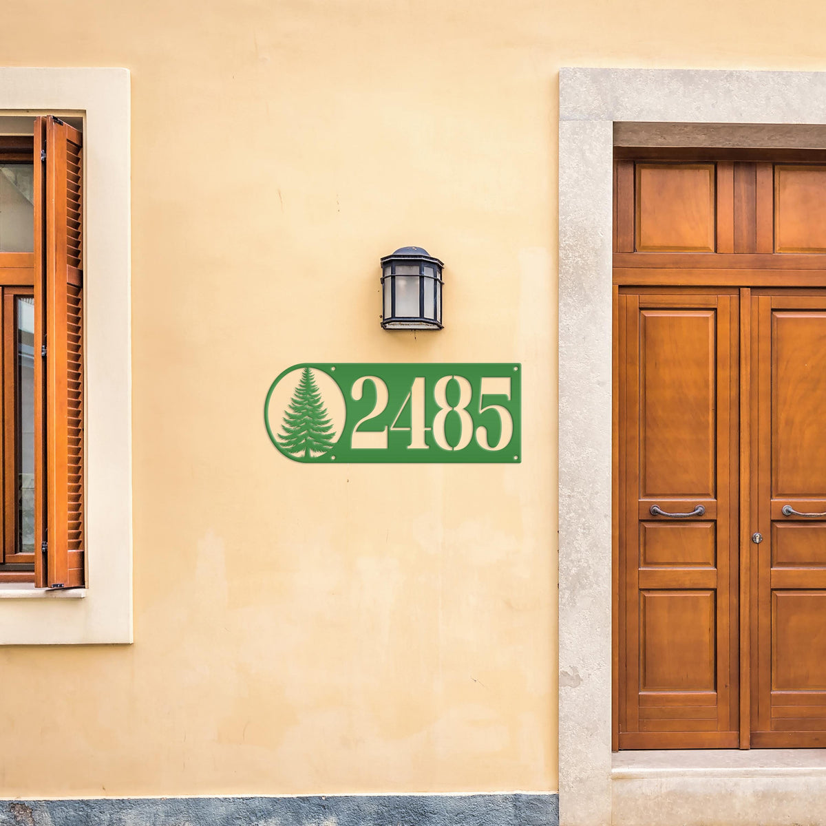 Metal Address Sign - Custom House Numbers - Personalized Rustic Country Decor - Horizontal Outdoor House Numbers - Realtor Housewarming Gift