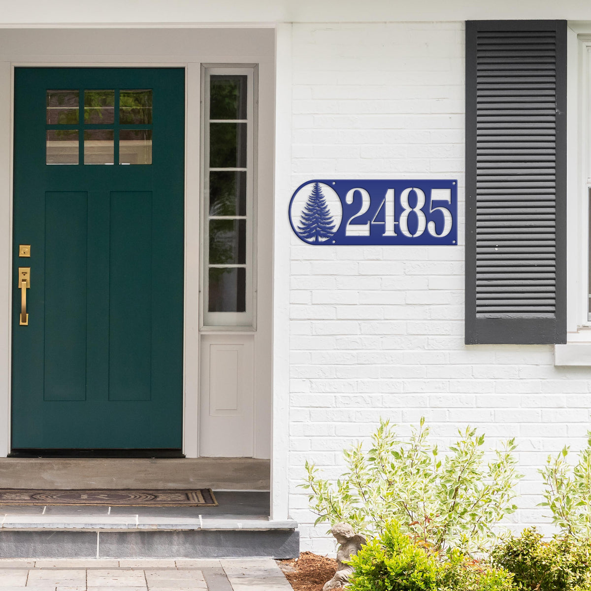 Metal Address Sign - Custom House Numbers - Personalized Rustic Country Decor - Horizontal Outdoor House Numbers - Realtor Housewarming Gift