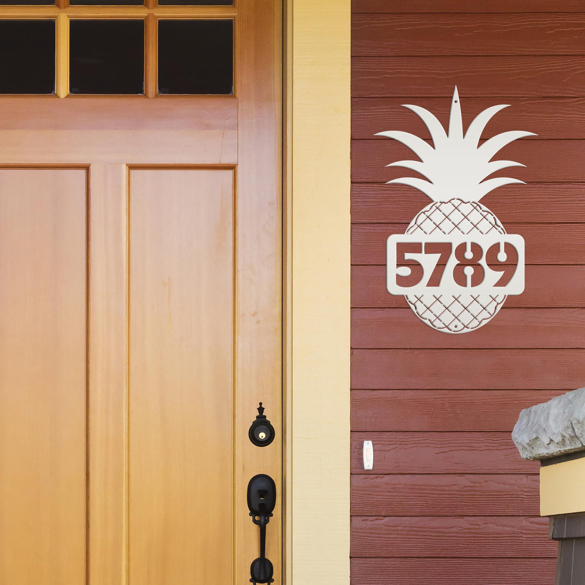 Custom Pineapple Metal House Number - Heavy Duty - Beach House Address Numbers