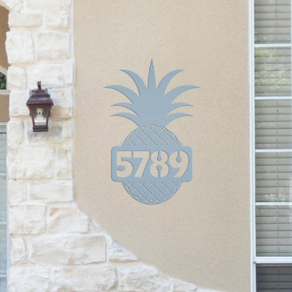 Custom Pineapple Metal House Number - Heavy Duty - Beach House Address Numbers