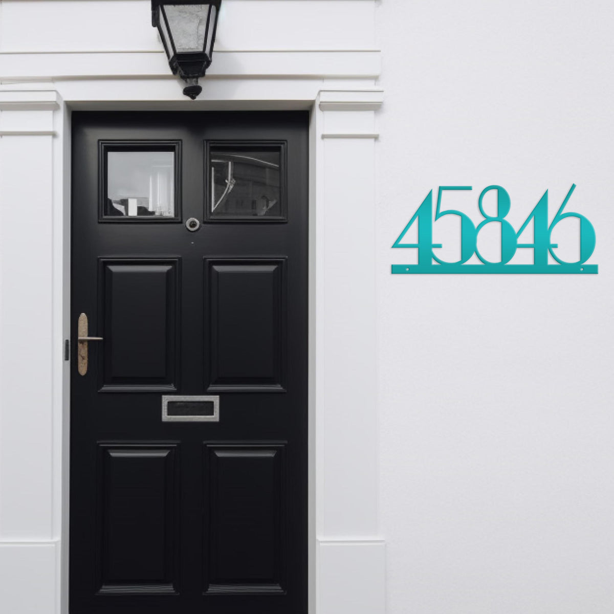 Personalized House Numbers Metal Sign - Weatherproof Address Sign