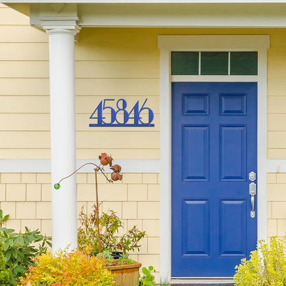 Personalized House Numbers Metal Sign - Weatherproof Address Sign