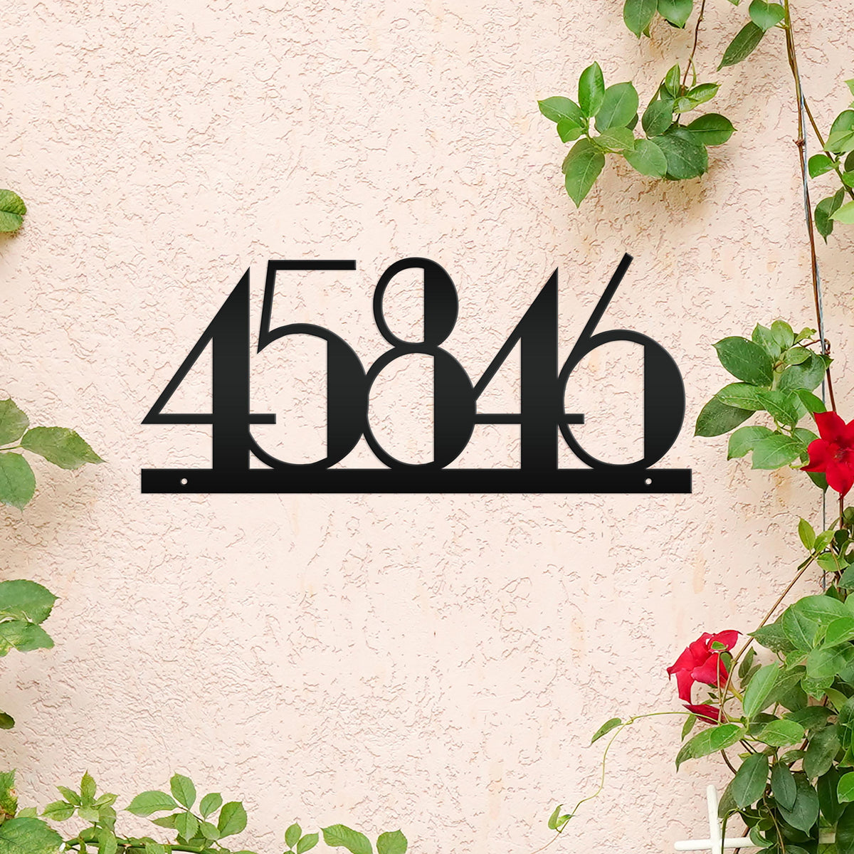 Personalized House Numbers Metal Sign - Weatherproof Address Sign