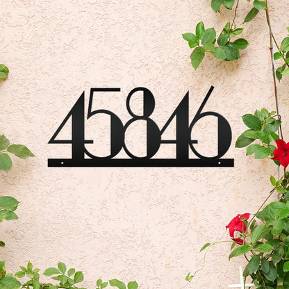 Personalized House Numbers Metal Sign - Weatherproof Address Sign